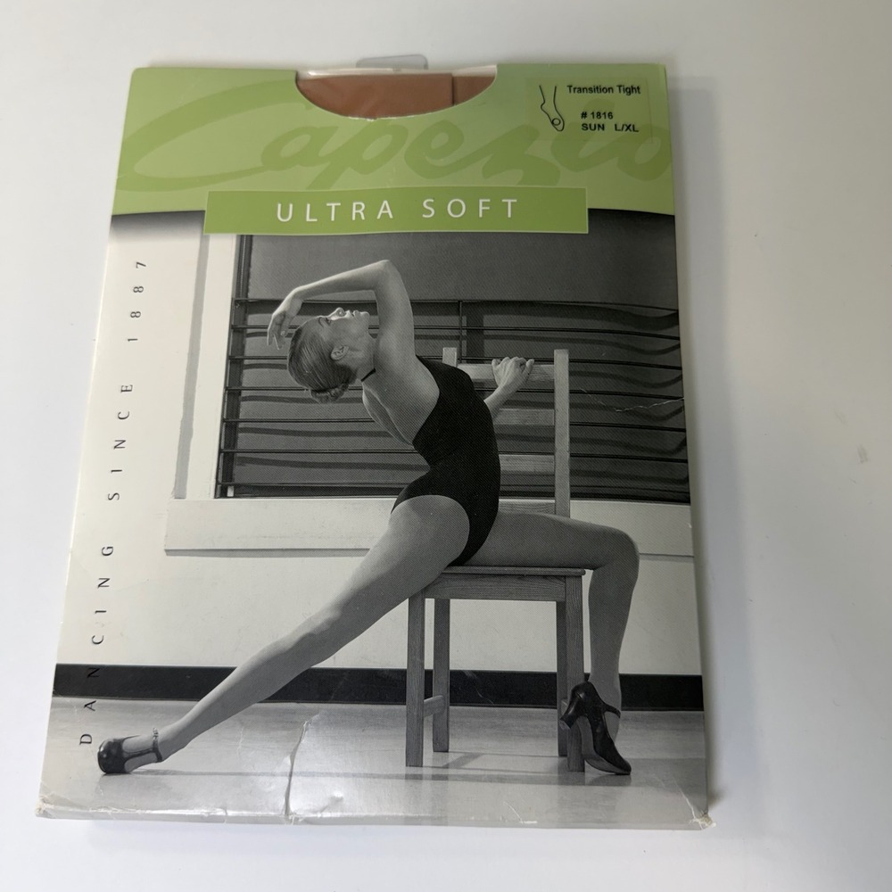 Capezio 1816 Ultra Soft Transition Tights Sun Matte Semi-Opaque L/XL New